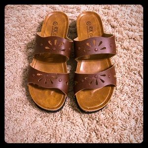 NWB Brown Sandals Size 7.5